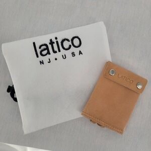 Latico Leathers Tan Pebbled Leather Lanyard Wallet ID Holder with Neck Strap